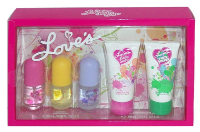 Loves Baby Soft 20ml Edc Spr + Lemon 20ml Edc Spr +  Jasmine 20ml Edc Spr + Loves Baby Soft 60ml Shimmer B/L + Rainforest 60ml Shimmer B/L - Set (Damaged Packaging)