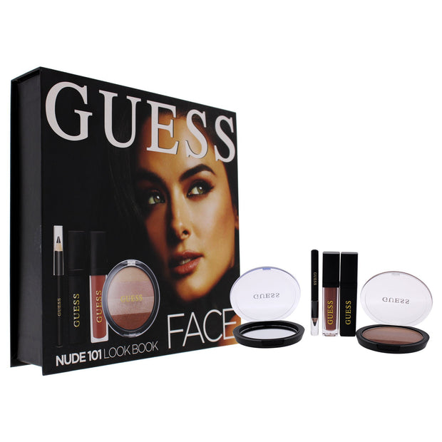 Guess Nude 101 Collection Face Kit: 1 Compact + 1 Eyeliner + 1 Mascara + 1 Lipstick + 1 Mirror