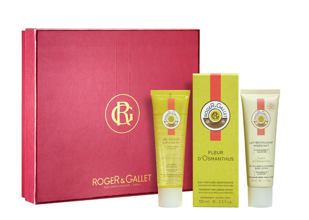 Roger & Gallet Fleur D'Osmanthus 100ml Fragrant Well-Being Water Spray And 50ml Shower Gel And 50ml Body Lotion