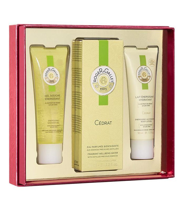 Roger & Gallet Cedrat 100ml Fragrant Well-Being Spray And 50ml Shower Gel And 50ml Body Lotion (Damaged Packaging)