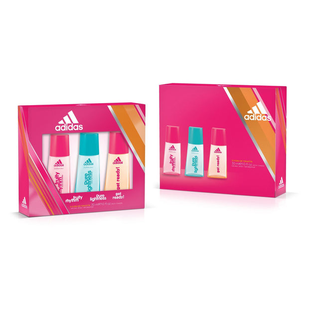 Adidas Omni Women - Fruity Rythm 30ml Edt Spray AndPure Lightness 30ml Edt Spray And Get Ready 30ml Edt Spray