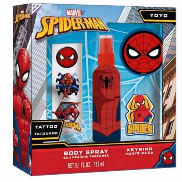 Kids Spiderman Set Bs 150ml Tattoo Yoyo Keyring | Brands Warehouse